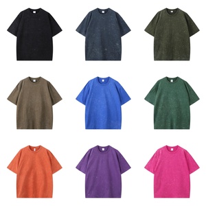 Vintage Wash Tie Dye Oversized T Shirt Custom DTF Printing Streetwear Cotton <b>Tshirt</b> - Product Image 2
