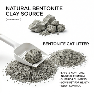 Litière pour chat en bentonite anti-poussière, anti-odeur, sans danger, sable de litière pour chat bio-sûr, bentonite à coagulation rapide - Product Image 3