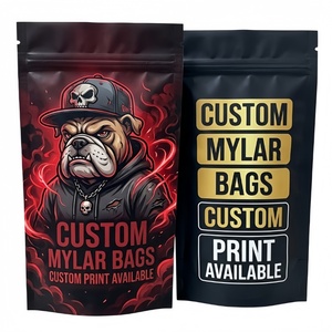 Sacs en Mylar de qualité alimentaire 3,5 g, anti-odeur, réutilisables, imprimés sur mesure pour le stockage de compléments alimentaires, fabriqués en usine certifiée ISO - Product Image 1