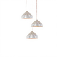 Lustre en résine moderne, luxueux, pour bar à domicile, salon, hôtel, chambre à coucher, lampe suspendue, blanc chaud, à intensité variable, 2 ans