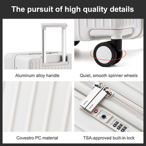 Maleta de <span class=keywords><strong>Viaje</strong></span> Rígida de Alta Calidad de 20, 24 y 26 Pulgadas, Fabricada en Policarbonato, para Equipaje de Mano - Product Image 6