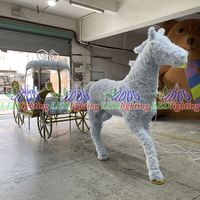 Décoration lumineuse géante 3D en forme de calèche de Cendrillon à LED pour extérieur, mariage, Noël, IP65