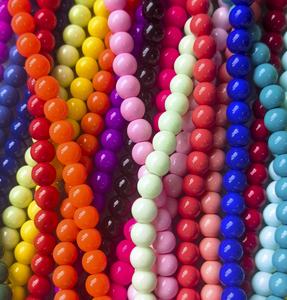 Perles de <span class=keywords><strong>verre</strong></span> opaques à trou droit de 3-18 mm, sans trace, avec un bon <span class=keywords><strong>traitement</strong></span> du trou, perles rondes en vrac pour la fabrication de bracelets DIY pour enfants - Product Image 1