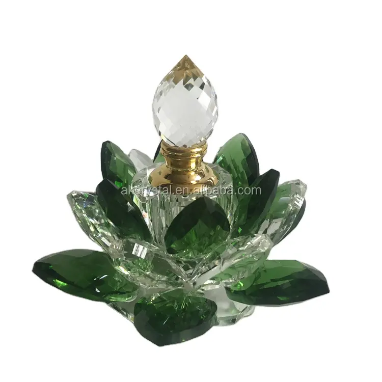 Flacon de recharge en cristal lumineux en forme de fleur de lotus, bouteille de parfum pour le corps, vente directe d'usine, ml
