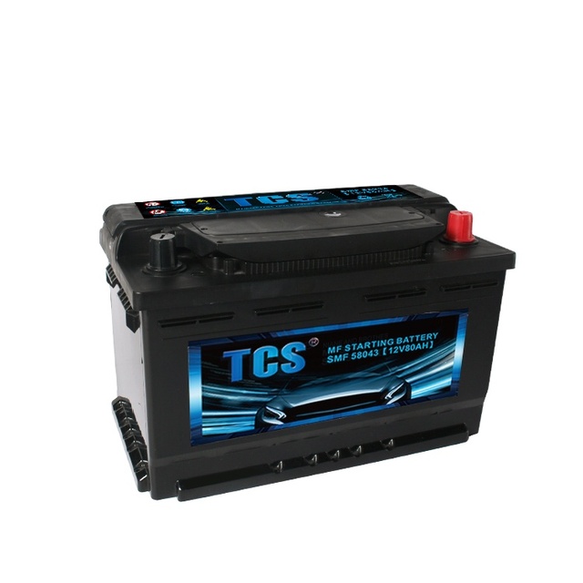 TCS Car Battery Mf 58043 Maintenance Free 80AH Rocket Car Battery Competitive Price of Car Battery