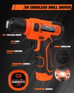 IFIXPRO 139 Piece 8V Cordless Tool Kit Power Tool Kit <b>Set</b> for General Home Repair Tool Kit Household General Repair Tool Kit - Product Image 4