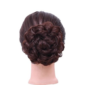 Peluca estilo Cheongsam con moño, color de cabello natural, para cualquier forma de rostro, alambre resistente a altas temperaturas, tratamiento manual JDH01 - Product Image 3