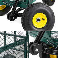 Chariot de jardin robuste Hongrunfa avec châssis en acier, pneus pneumatiques, pour aménagement paysager, vente en gros directe d'usine