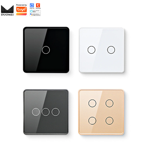 DUOMEI 1/2/3/4連スマートライトスイッチ Zigbee ワイヤレス Wifi タッチガラスパネル UK EU Tuya対応 Alexa Bluetooth対応 ウォールスイッチ - Product Image 2