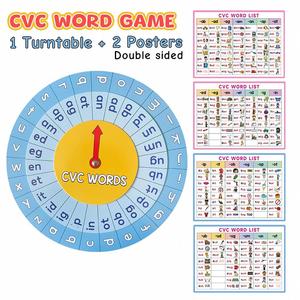 Jouets de thérapie orthophonique, activités éducatives, jeu complet de mots CVC, jeux de phonétique avec horloge pour enfants - Product Image 2