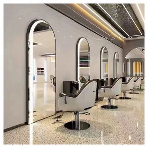 Miroir de maquillage LED moderne Prima avec grossissement 1x/5x et <span class=keywords><strong>simulation</strong></span> de lumière du jour naturelle, design double face pour salle de bain et école - Product Image 5