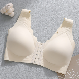 บราไร้โครงแบบไร้ตะเข็บ สายกว้าง ปิดด้านหน้า ช่วยเก็บทรงด้านหลัง สวมใส่สบาย เหมาะสำหรับผู้หญิงหน้าอกใหญ่ ใช้ได้ทั้งใส่เล่นกีฬาและในชีวิตประจำวัน - Product Image 3