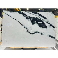 Sol en marbre moderne luxueux pour le salon, avec un marbre naturel blanc Panda de luxe.