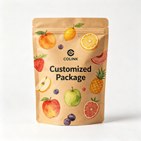 Sachets personnalisés en papier kraft refermables avec fermeture éclair, estampage à chaud doré, revêtement UV et impression numérique pour fruits secs et noix