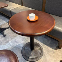 Table à manger de restaurant moderne en bois massif et acier, durable, pour usage commercial et bar à domicile