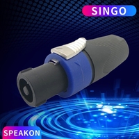 Prise de haut-parleur 4 pôles NL4FC à verrouillage par torsion, broche en cuivre plaqué or pour câble d'amplificateur audio professionnel et performance scénique