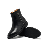 Bottines en daim mi-mollet pour femmes avec lacets et semelle en caoutchouc, légères et confortables pour l'hiver