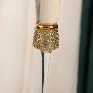 Coffrets de champagne à <span class=keywords><strong>pied</strong></span> haut unique, classiques et luxueux, élégants verres à vin en diamant pour événements de mariage - Product Image 6