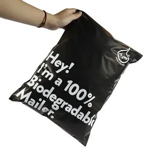 Spedizione buste postali personalizzate in polietilene stampate borse postali biodegradabili nere
