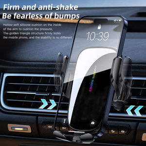 Nuevo Diseño de Soporte Móvil para Coche, Soporte para Teléfono con Ventilación de Aire, Soporte con Ventosa, Carga Inalámbrica, Material PC+ABS - Product Image 4