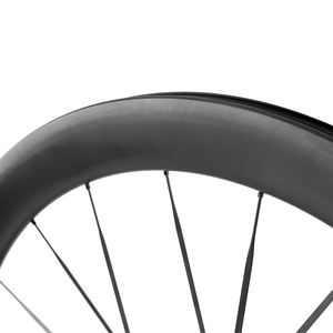 Nouvelle paire de roues en carbone 58mm 1230g poids léger 54T moyeu de <span class=keywords><strong>roue</strong></span> à cliquet Aero Tubeless frein à disque 700c roues de vélo de route pour la course - Product Image 5