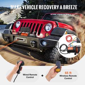 Cabrestante Eléctrico Vevor 13500Lb 24V con Cable Sintético, Impermeable, Control Remoto para Camiones, Grúas y Automóviles - Product Image 5