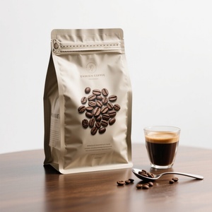 Bolsa de Café con Fondo Plano y Válvula, Personalizada, Impresa, Biodegradable, de PLA, con Refuerzo Lateral, de 250g, 340g, 500g, de Plástico Mylar - Product Image 1