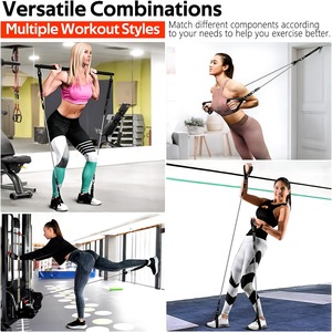 CZFIT Customize 5 Levels Heavy Duty Adjustable Gym Fitness <b>Workout</b> Elastic 11pcs Latex Resistance <b>Bands</b> Tube Set - Product Image 4
