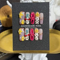 Uñas Postizas Hechas a Mano de Alta Calidad con Pegamento, OEM, ODM, Marca Privada, Uñas Artificiales, Precio al por Mayor