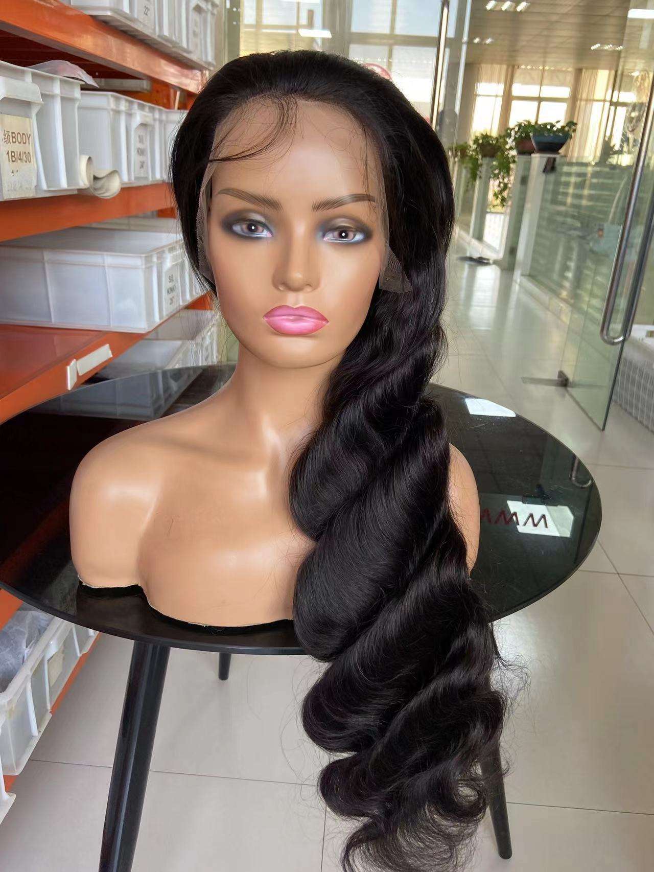 Wholesale 100% Virgin Human Hair Wigs Body Wave Lace Front
