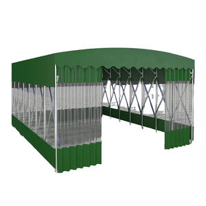 Tente pliante rétractable coulissante, auvent mobile en PVC, auvent pliable et abri de rangement extérieur robuste et imperméable. - Product Image 6