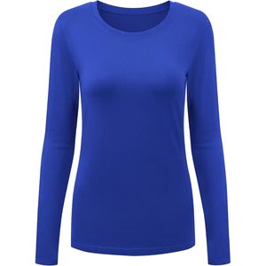 FOXA Women's <b>Long</b> <b>Sleeve</b> Scrub <b>Undershirt</b> Crew Neck Comfort Tee Breathable Spandex Cotton Blend Top - Product Image 1