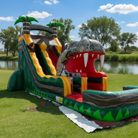 Toboggan aquatique gonflable Cobra Python Palmier marbré pour adultes, toboggan aquatique gonflable, château gonflable, toboggan d'été Wild Thing