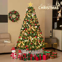Arbre de Noël LED géant en PVC de qualité supérieure, 1,8 m, avec lumières, nœud et boîte cadeau, alimenté par piles, pour la maison et l'intérieur – Vente en gros usine