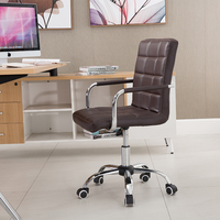 Chaise de bar pivotante réglable en hauteur FlameGlow J23, moderne, en cuir PU, rembourrée, avec accoudoirs et roulettes, pour bureau d'ordinateur