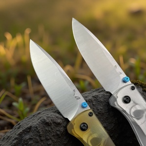 Couteau pliant d'extérieur BM535 BUGOUT, lame S30V, manche transparent PEI, EDC, survie, camping, chasse, vente en gros, personnalisé - Product Image 3