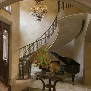 Escalera Curva de Lujo para Villa, Escalera Moderna Curva de Acero con Barandilla de Vidrio Templado - Product Image 4