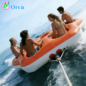Vente en gros de jeux sportifs amusants pour parcs aquatiques en plein air, bateau gonflable en forme de beignet, bateau disco gonflable, meilleure qualité, PVC 0,9 mm - Product Image 5