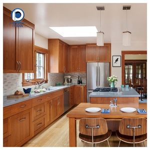 Armoire <span class=keywords><strong>de</strong></span> <span class=keywords><strong>cuisine</strong></span> en bois massif au design contemporain avec accessoires haut <span class=keywords><strong>de</strong></span> gamme et configuration <span class=keywords><strong>de</strong></span> rangement flexible - Product Image 3