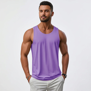 Camiseta sin mangas de verano para hombre, camisa informal sin mangas, chaleco deportivo transpirable de algodón, para gimnasio, fitness, entrenamiento - Product Image 1