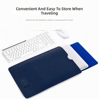 Étui pour ordinateur portable en cuir PU avec logo embossé, bord cousu, imperméable, sac intérieur pour tablette PC
