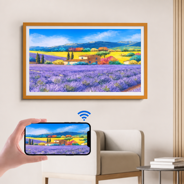 NFT 32 43 49 55 65 Inch Large Android 4K Touchscreen Digital Photo Frame with MP3 Support Anti-Glare USB/Wi-Fi Art Signage