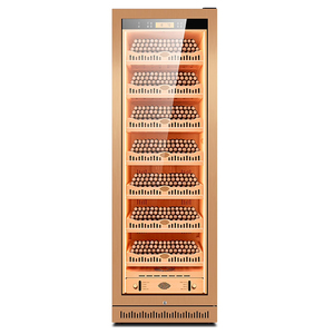 Vitrina Eléctrica con Puerta de Vidrio y Revestimiento de Cedro Color Dorado, Control de Temperatura y Humedad, Comercial y Doméstica, Eliminación de Amoníaco, para Cigarros - Product Image 4