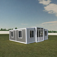 Casa Contenedor de Lujo Expandible, Casa Prefabricada Plegable de Doble Ala para Resort y Casa de Huéspedes, Espacio de Vivienda Móvil