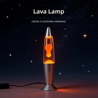 Lampe à lave phosphorescente, éclairage d'ambiance orange, personnalisable, options de prise EU/UK, veilleuse de chambre en aluminium