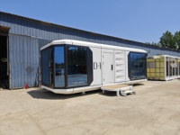 Casa Capsula Spaziale di Alta Gamma, Casa Anti-freddo per Glamping Hotel con Bagno e Camere da Letto, Casa Container Prefabbricata Mobile