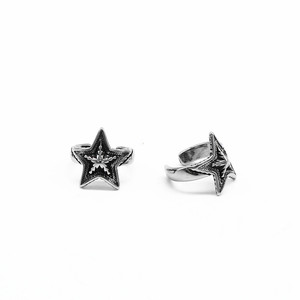 Pendientes de plata tibetana con forma de estrella para hombres y mujeres, diseño geométrico vintage, clips para las orejas sin perforación, joyería de moda - Product Image 2