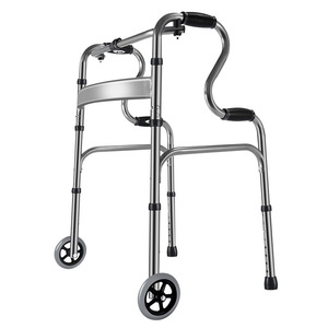 Adjustable Folding Crutch Knee Walker & <b>Rollator</b> with Brake Replacement for Foot Injury Adjustable Steering Scooter - Product Image 4