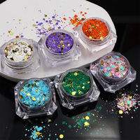 Glitter Polyester Grosir Tahan Pelarut, Glitter Chunky Campuran untuk Kerajinan Resin dan Tumbler