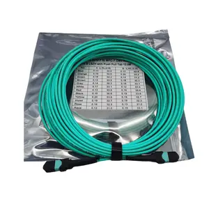 Individuelles professionelles 12-Strang-Aqua-MTP/MPO-Optikware Typ A 12 24-Fasern-Kabel OM3 M/F